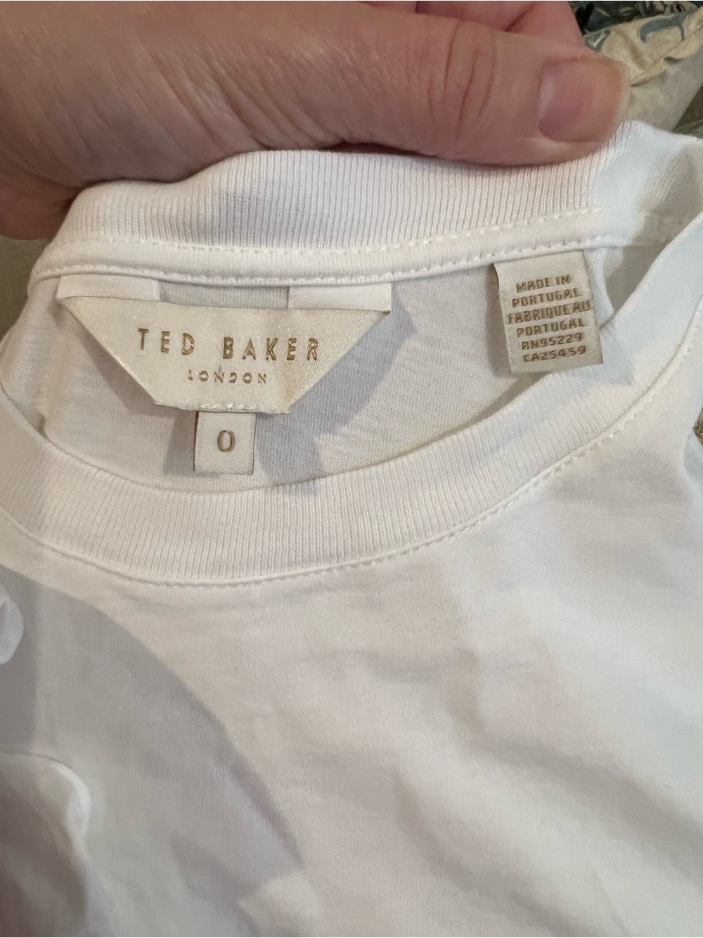 Ted Baker White Ruffle Shoulder Short Sleeve Top - Picture 9 of 11